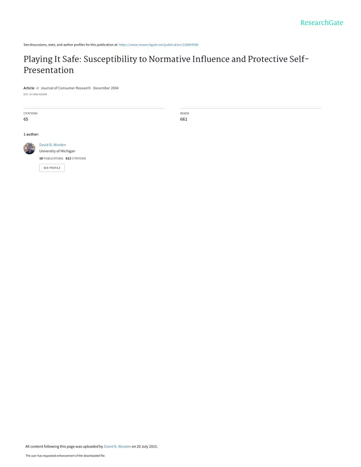 playing it safe susceptibility to normative influence and