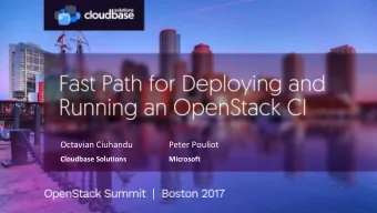 Octavian Ciuhandu  Peter Pouliot  Cloudbase Solutions  Microsoft + Built and maintained by a small