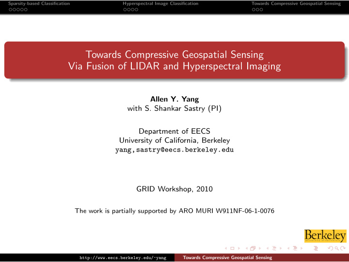 towards compressive geospatial sensing via fusion of