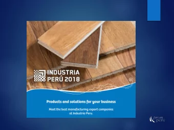 INDUSTRIA PERU 2018  (International matchmaking meetings)  IX Industria Peru Business Matchmaking