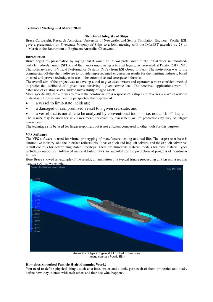 a vessel to limit state incidents a damaged or