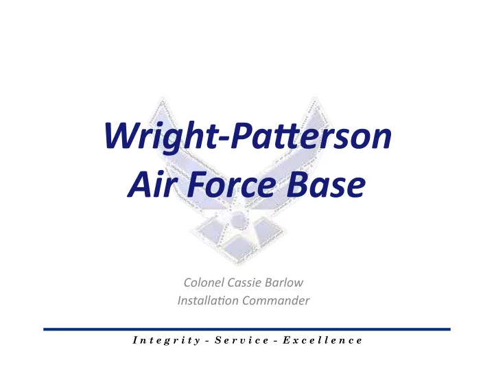 colonel cassie barlow installa on commander