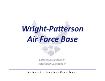 Colonel  Cassie  Barlow    Installa/on  Commander    I n t e g r i t y  -  S e r v i