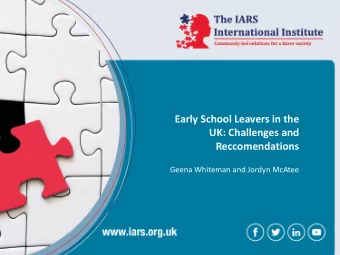 UK: Challenges and  Reccomendations  Geena Whiteman and Jordyn McAtee  Situation of ESLs in the UK