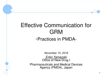 Disclaimer  The views expressed in this presentation  are those of the presenter and do not