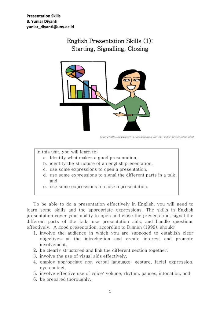 engl glish p presentat ation on s ski kills 1 star arting