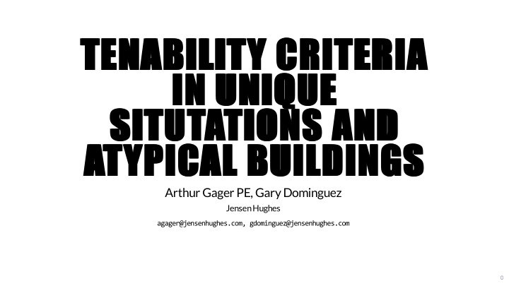 tenability criteria tenability criteria in unique in