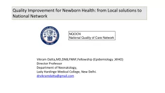 Ste ps in QI  NQOCN  National Quality of Care Network  Vikram Datta,MD,DNB,FNNF,Fellowship