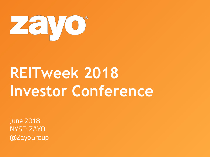 reitweek 2018 investor conference