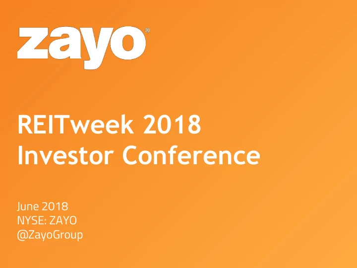 reitweek 2018 investor conference