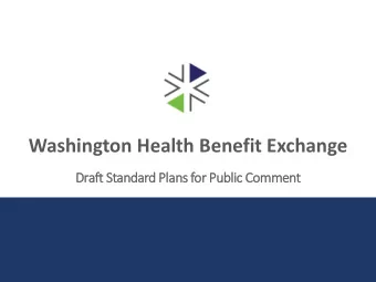 Washington Health Benefit Exchange  Draft S  ft Standard P  Plans for Public C  Comment  Backgr