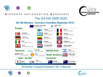 The IEA HIA 2009-2020:  Themes  Collaborative RD&amp;D that advances hydrogen science and
