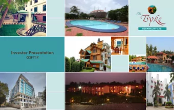 Investor Presentation  Q2FY17  Agenda  Byke Background and Overview  01  Key Growth Drivers  02