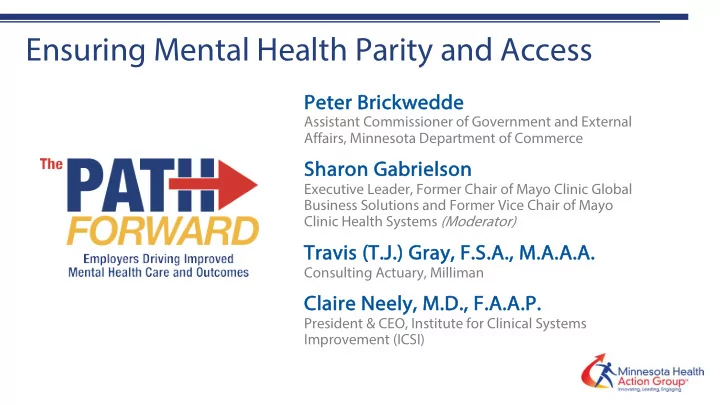 ensuring mental health parity and access