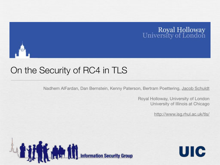on the security of rc4 in tls