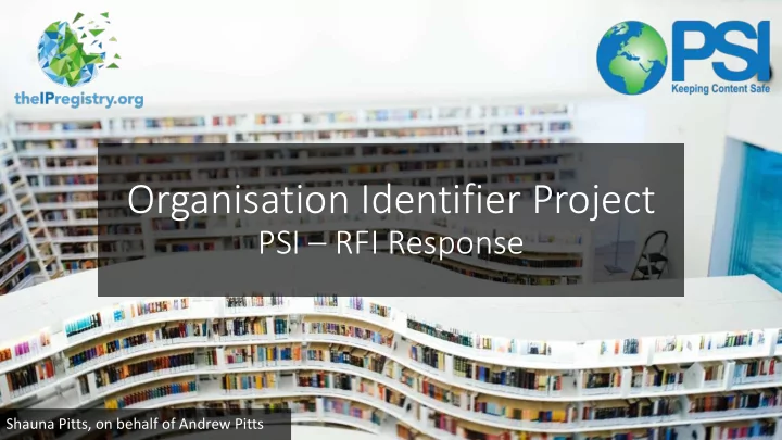 organisation identifier project