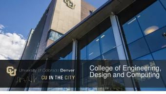 College of Engineering,  Design and Computing  1  College of Engineering, Design and Computing |