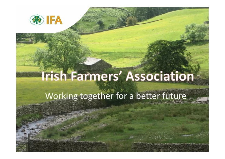 working together for a better future