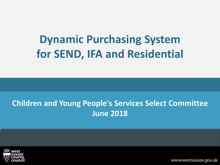 for send ifa and residential