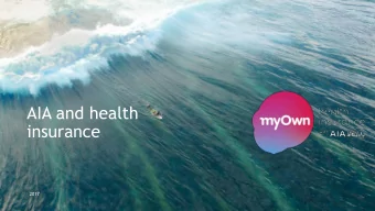 insurance  2017  Agenda  Expanding our focus to health  1  insurance  Health &amp; wellbeing that