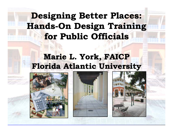 designing better places designing better places hands h