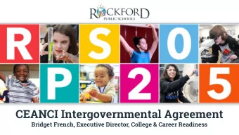 CEANCI Intergovernmental Agreement  Bridget French, Executive Director, College &amp; Career