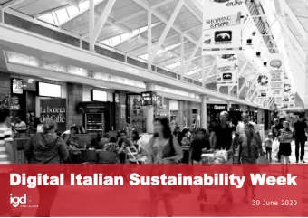 Di  Digital  gital Italian  alian Sustaina  ustainabi  bility  lity Week  eek  30 June 2020