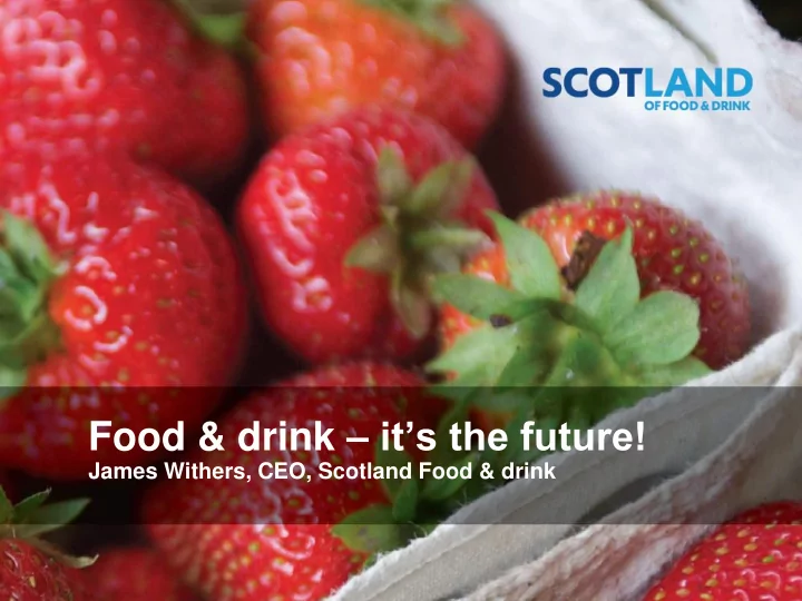 food amp drink it s the future