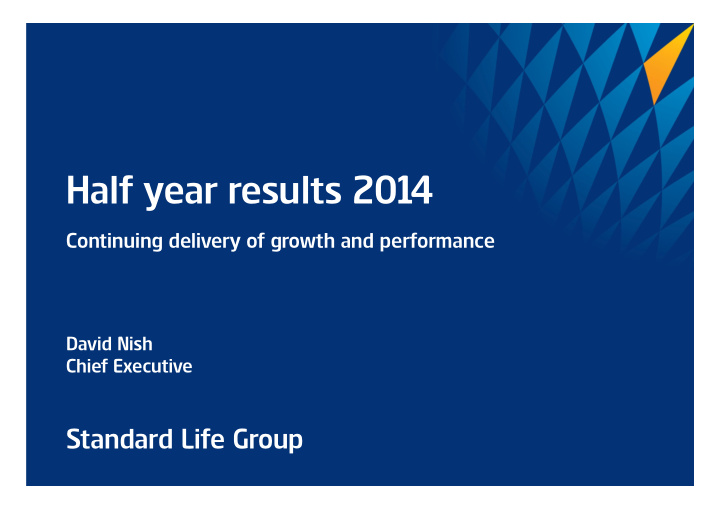 half year results 2014