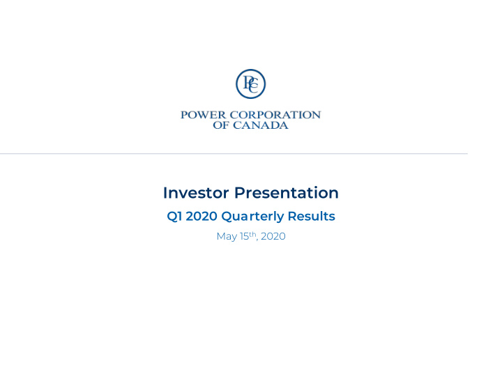 investor presentation