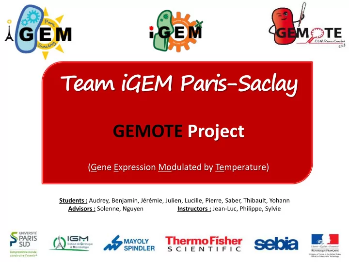 team igem paris saclay