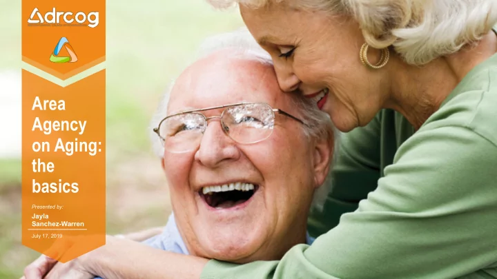 area agency on aging the basics