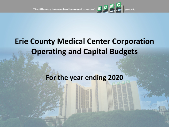 erie county medical center corporation operating and