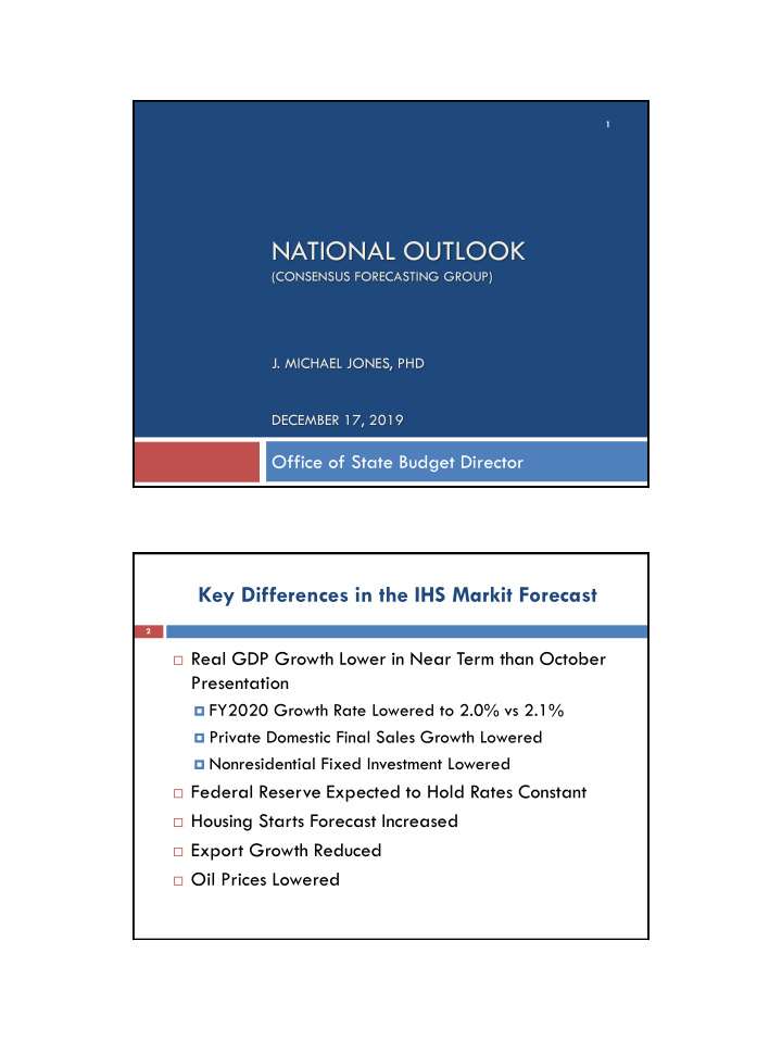 national outlook