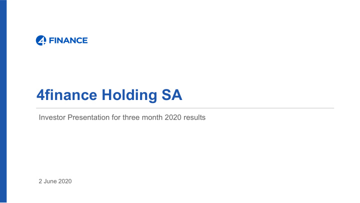 4finance holding sa