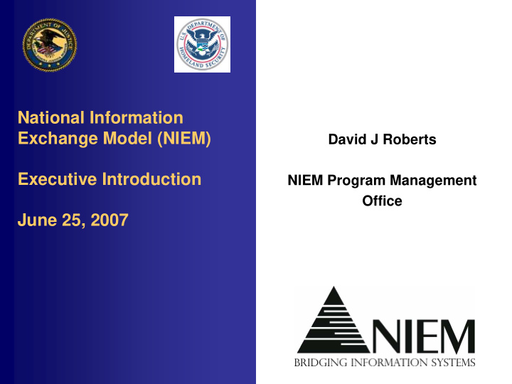 national information exchange model niem