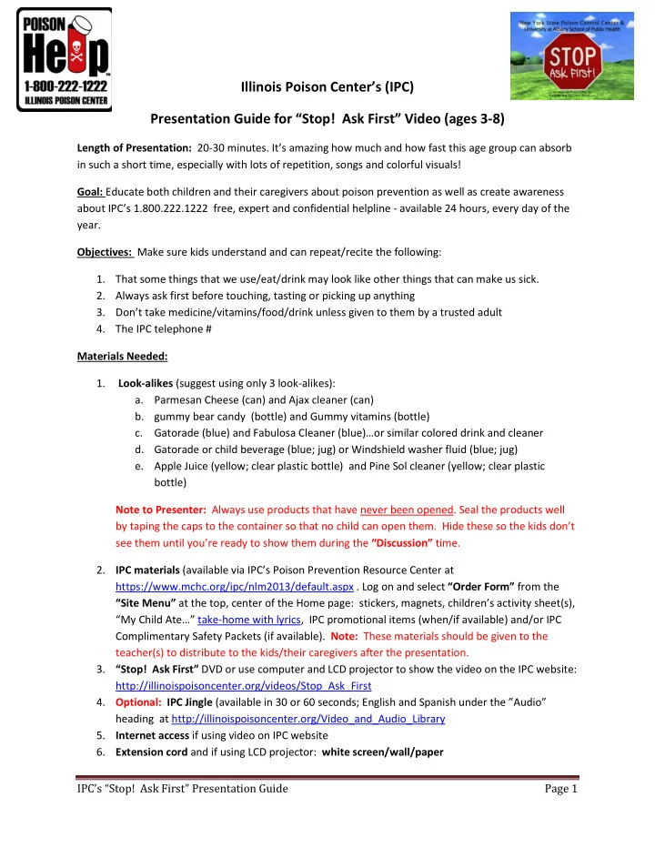 illinois poison center s ipc