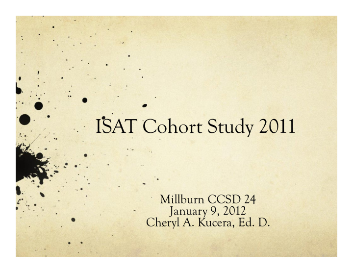 isat cohort study 2011