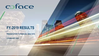 FY-2019 RESULTS  PRESENTATION TO FINANCIAL ANALYSTS  5 FEBRUARY 2020  FY-2019 RESULTS: NET INCOME