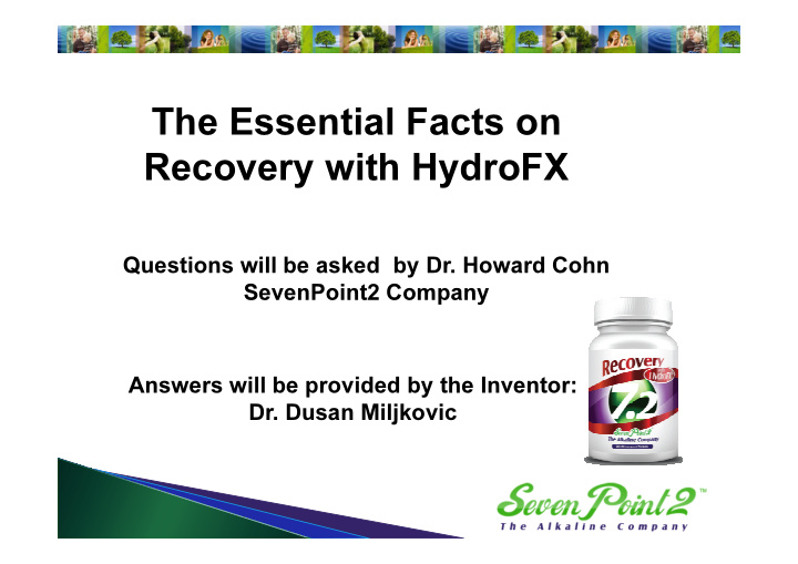 the essential facts on recovery with hydrofx