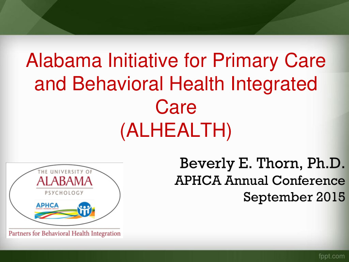 and behavioral health integrated