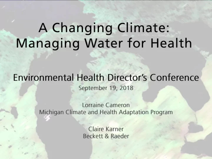 michigan climate amp health adaptation program michap