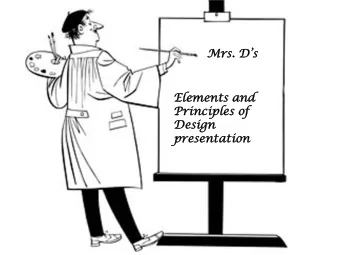 Principles  nciples of  De  Design  n  presenta  entation  tion Balance is the distribution of