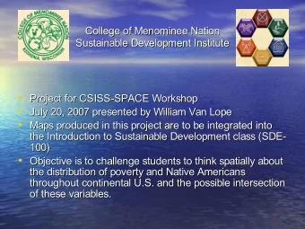 Satellite Imagery of Menominee Indian Reservation  Satellite Imagery of Menominee Indian