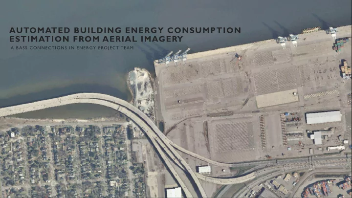 automated building energy consumption estimation from