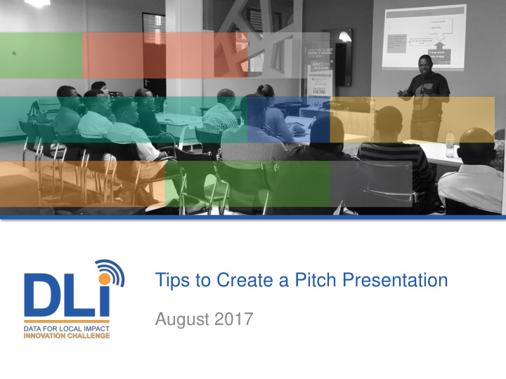 tips to create a pitch presentation