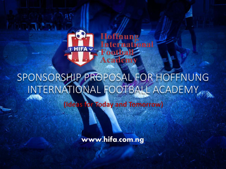 sponsorship proposal for hoffnung