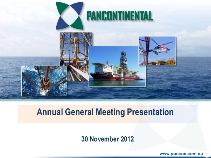 annual general meeting presentation