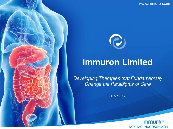 immuron limited