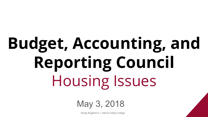budget accounting and reporting council